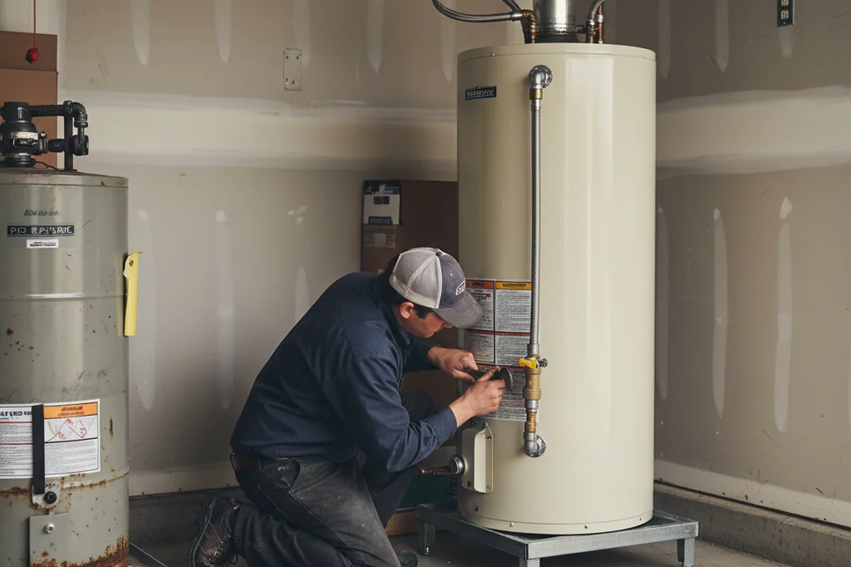 Water heater and shutoff valve replacement in Partridge